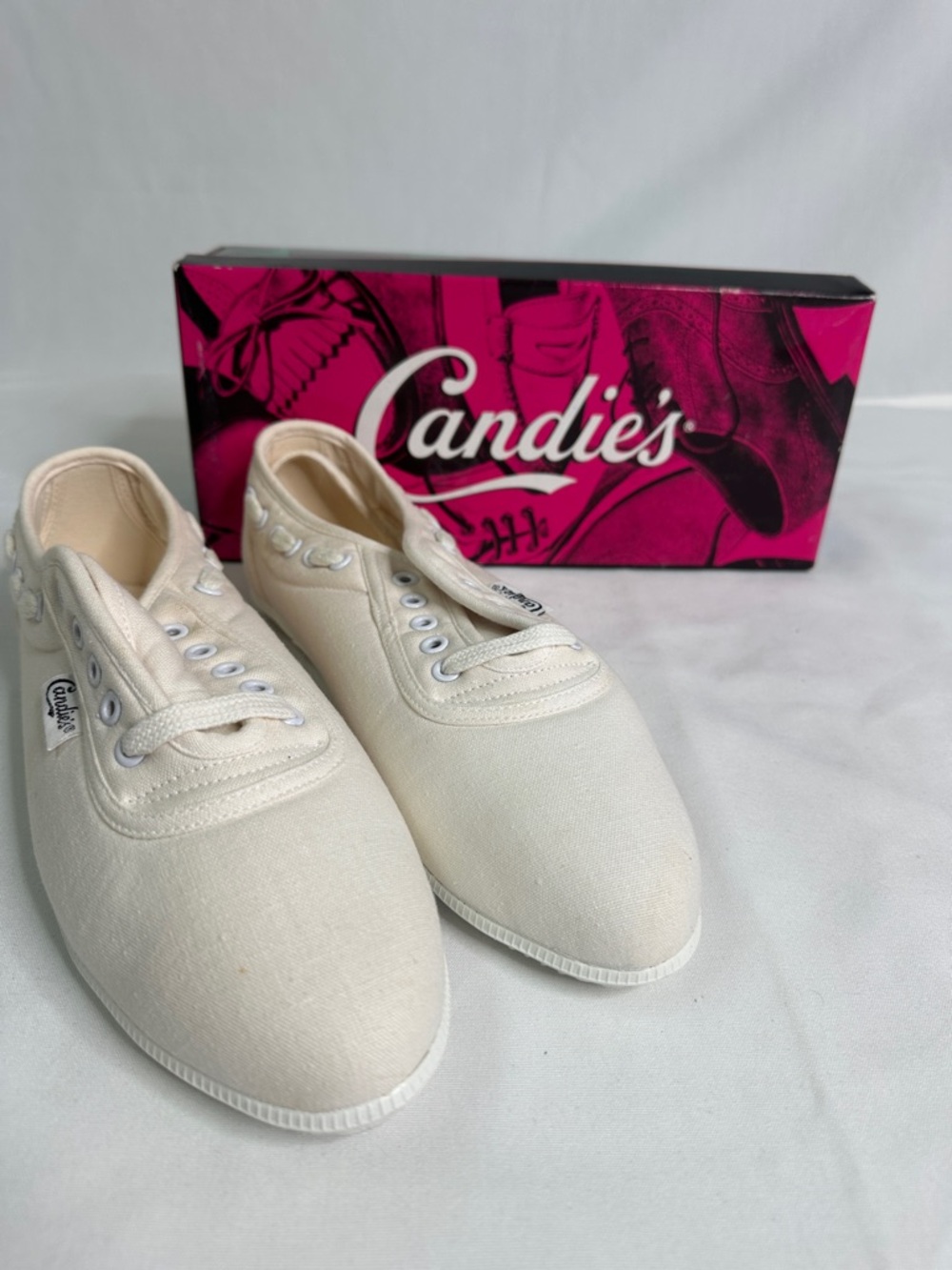 Candie's Cream Canvas Sneakers
